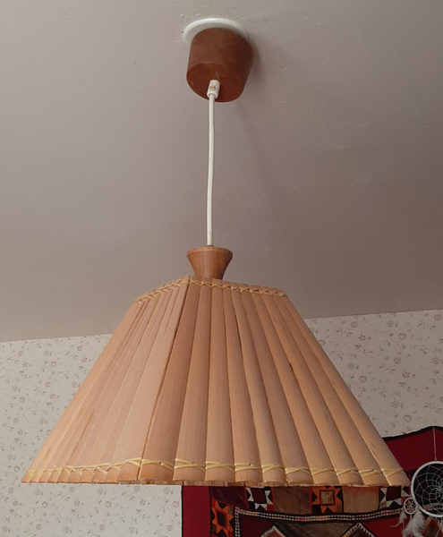 Lampe de chevet motif ethnique bois