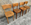 Ensemble de 4 chaises bistrot signées EM vintage 60