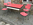 Ensemble table chaises formica rouge, pieds eiffel, 4 chaises ROC, années 50